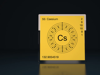 Caesium chemical element of the periodic table with symbol Cs