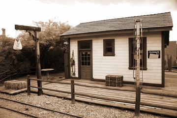 old train station in wild west