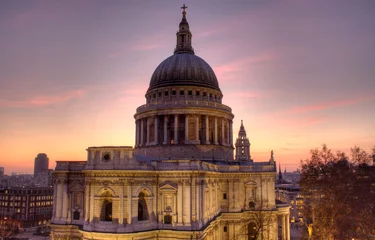Photo sur Plexiglas Londres St Paul's Cathedral at dusk