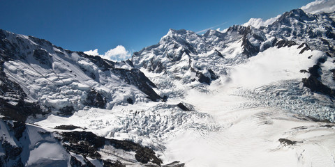 Snow landscape aerial photo