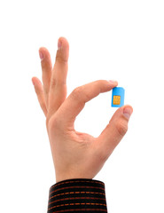 sim card in your hand