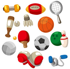 cartoon Sport objects icon