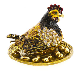 Precious hen with golden eggs