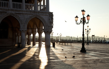 Obraz premium Sunrise in San Marco square