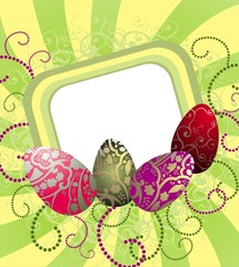 Easter background with eggs