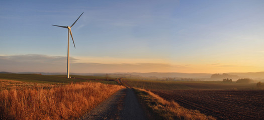 wind power plant in the field