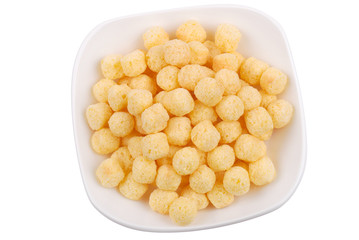 Sweet cornflakes on a plate