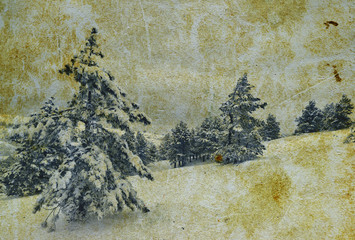 Winter retro photo