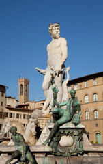 Fototapeta na wymiar Neptune sculpture in Florence