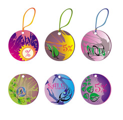Set of spring tags.Part 1