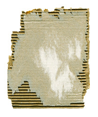 Torn cardboard isolated