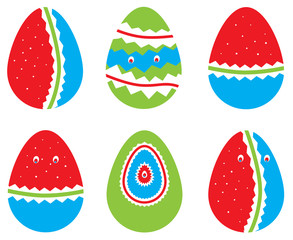 Vector set of Easter eggs