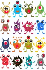 Acrylic prints Creatures seamless monster pattern