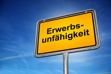 Obraz premium Erwerbsunfähigkeit