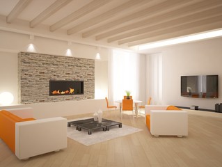 orange interior design