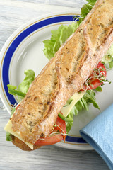 Sandwuiche fromage crudités