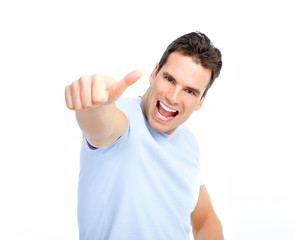 Naklejka premium Happy man
