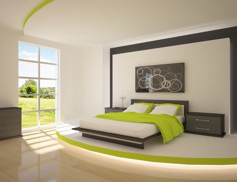 green bedroom