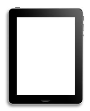 Tablet Computer or pad with shadow
