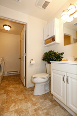 Bathroom and laundry room