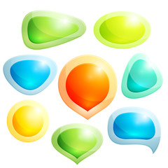 set of colorful bubbles for speech