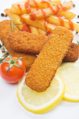 Breaded fish sticks