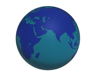 Blue World Globe v3 - Asia&Africa&Australia