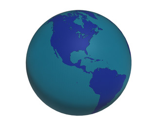 Blue World Globe - America
