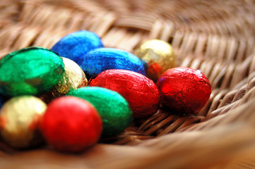 Colored easter eggs
