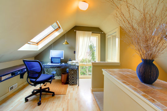 Attic cozy home office