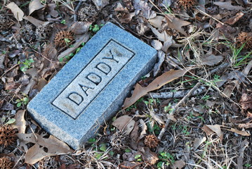 Daddy grave foot stone