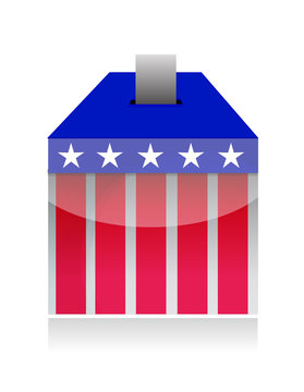 vote poll ballot box for united states election