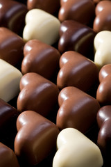 chocolate hearts background