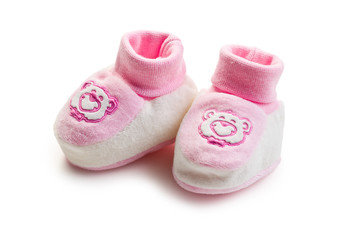 pink baby shoes