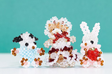 ビーズ細工の動物