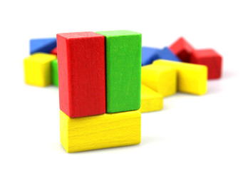Wooden building blocks