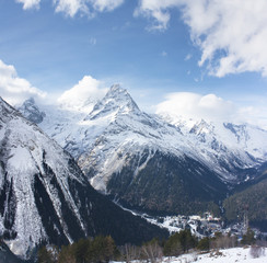 Mountains and clouds