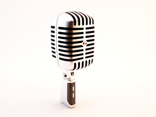 microfono professionale retro style render 3d