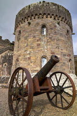 Medieval cannon in Glenstal Abbey in Co. Limerick - Ireland