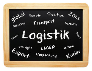 Obraz premium Logistik - Konzept Tafel - freigestellt