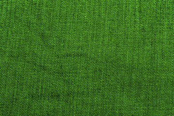 closeup of seamless dark green denim fabric texture