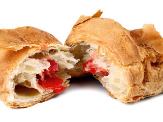 croissant with the strawberry filling
