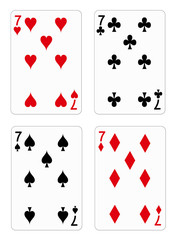 Playing cards - seven