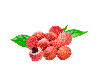 lichee isolated on white background