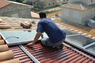 Toit photovoltaïque sur une maison individuelle