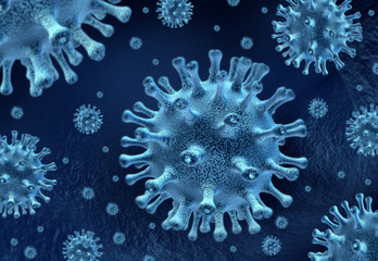 Fototapeta na wymiar Zakażenie wirusem inwazji mikroskopijne robaki