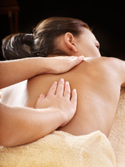 Fototapeta premium Young woman having massage.