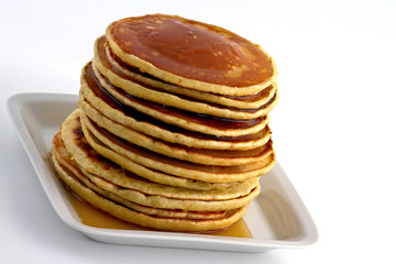 Stack of pancakes with syrup