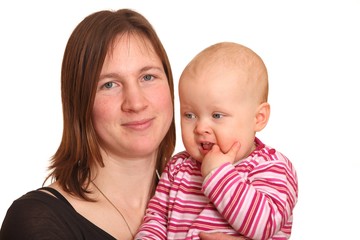 Junge Mutter mit Baby