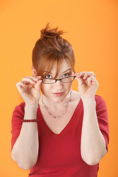 Woman Looks In Suspicion